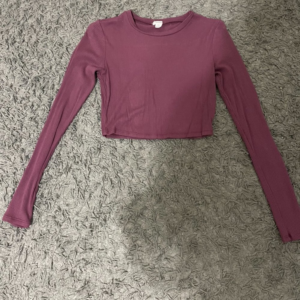 Garage Cropped Long Sleeve Shirt